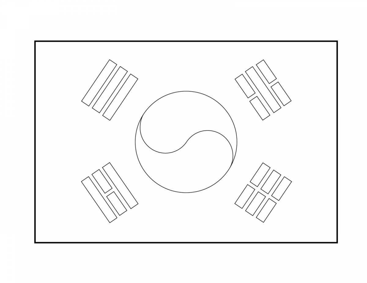 Как нарисовать флаг кореи