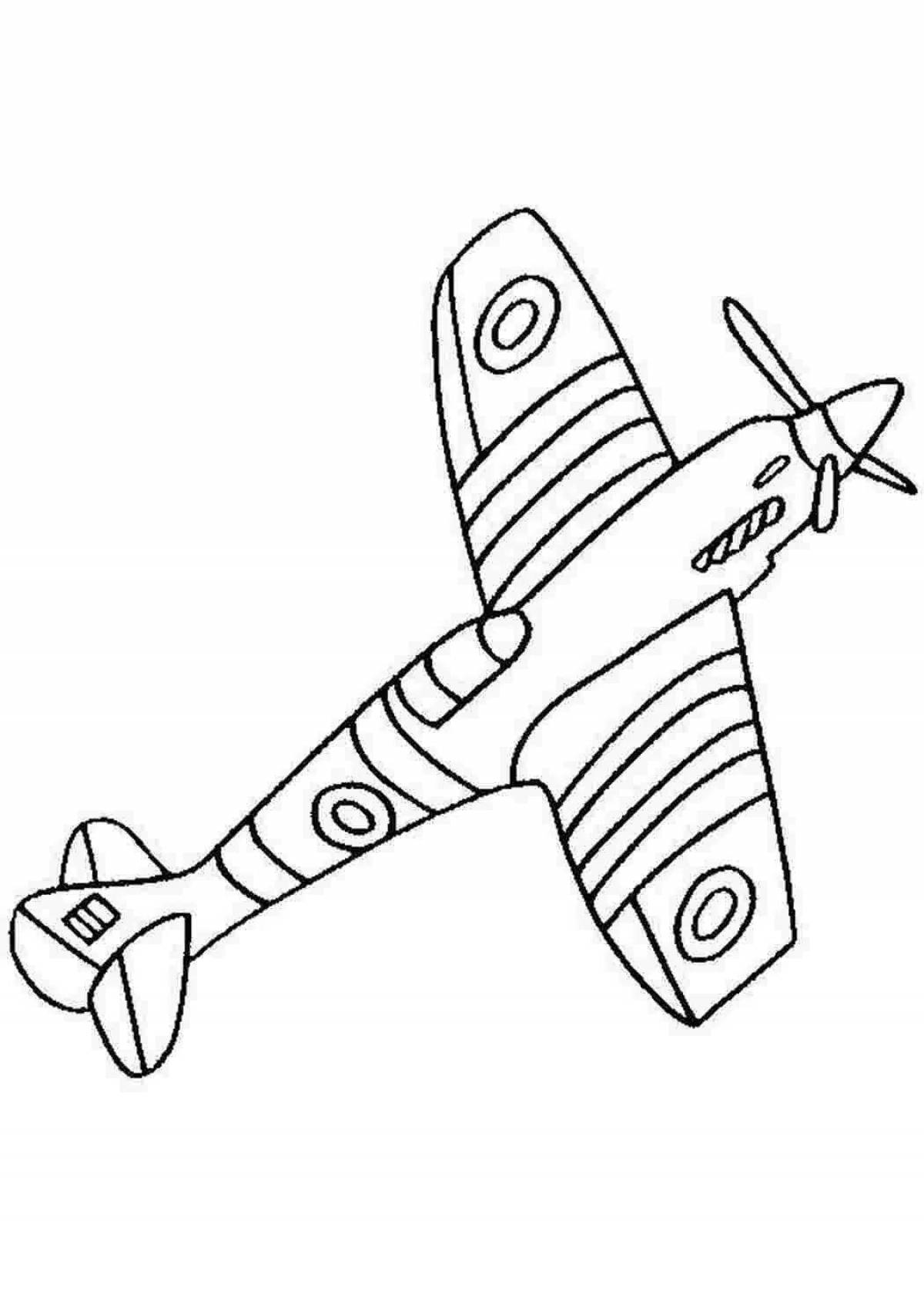 Военный самолет с пропеллерами раскраска