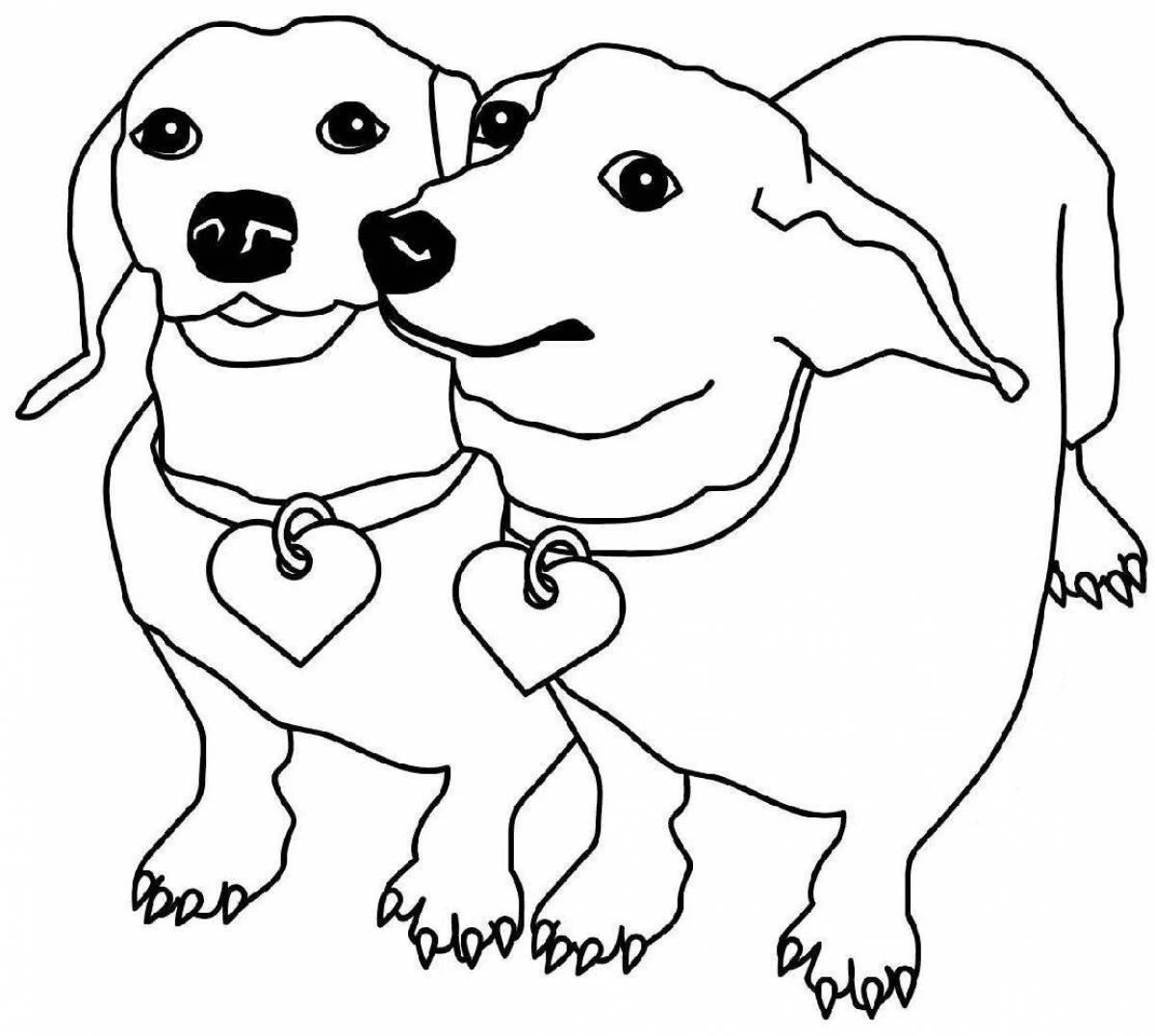 картинки раскраски собаки и щенки