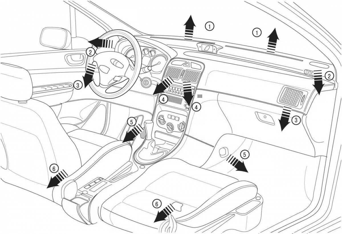Схема салона автомобиля - 88 фото