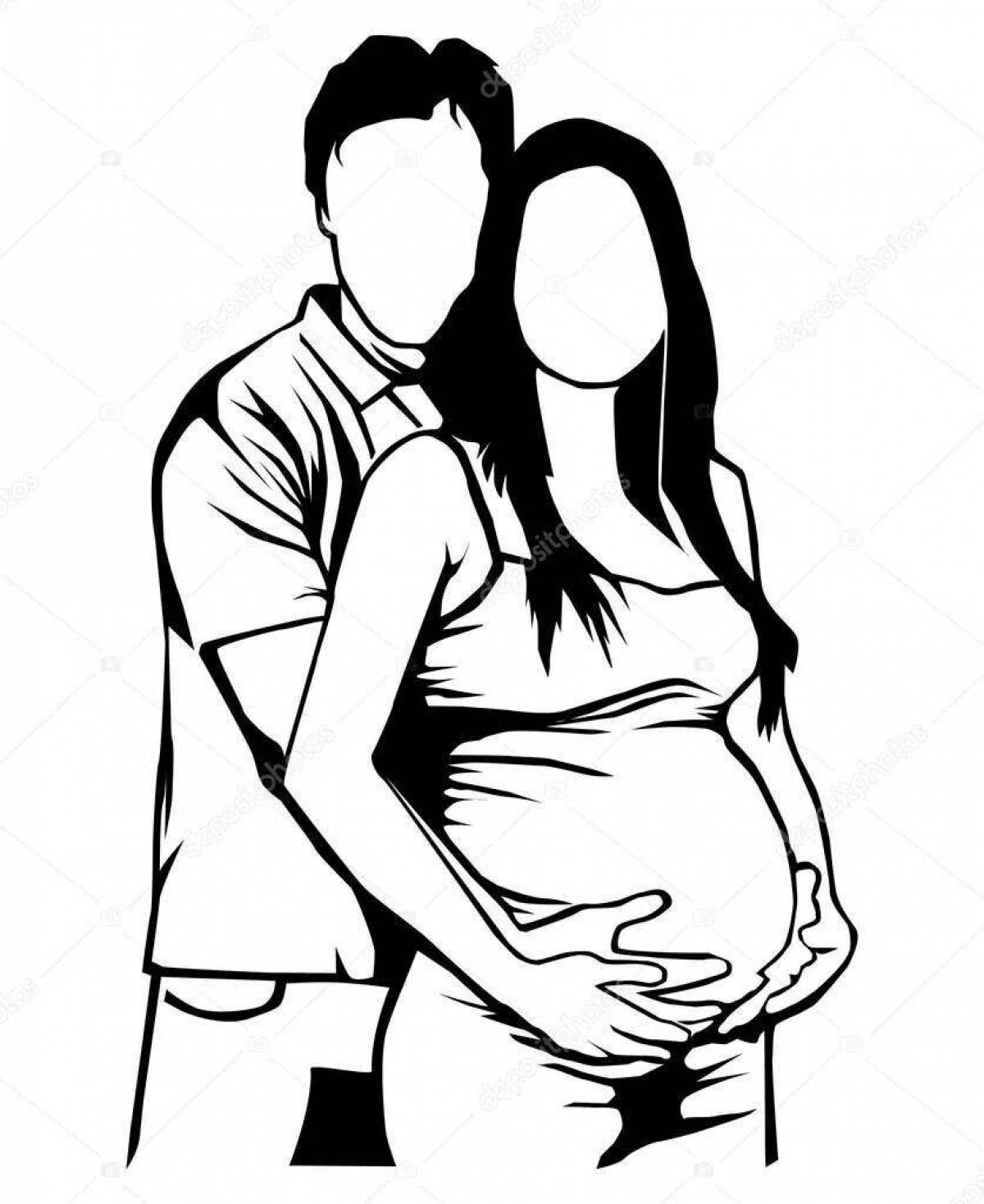 Беременная женщина и мужчина