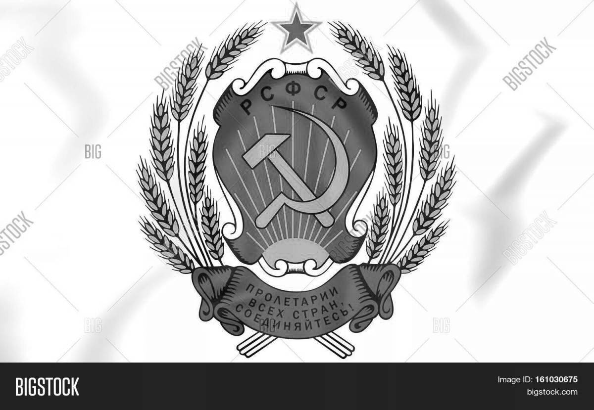 Photo Glorious coloring of the flag of the rsfsr