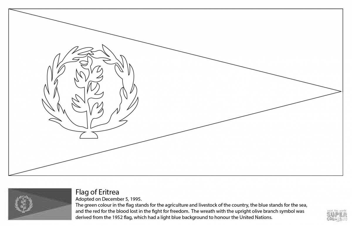 Coloring book glowing flag of the RSFSR