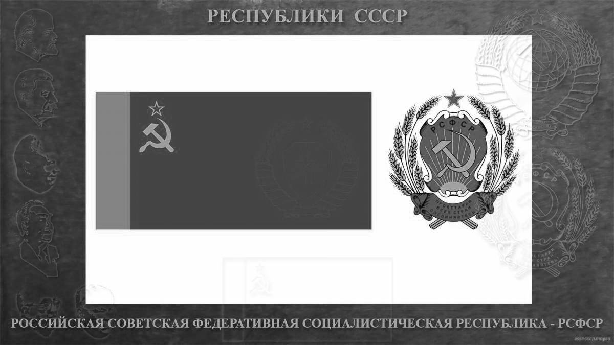 Photo Dazzling coloring of the flag of the rsfsr