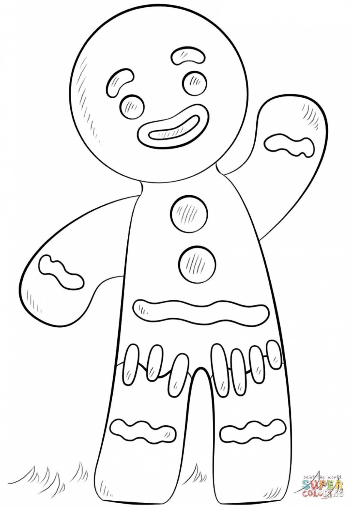 Colouring awesome gingerbread man