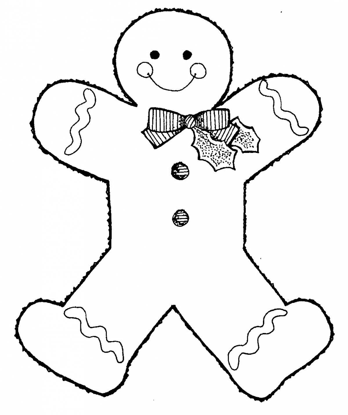 Coloring page wonderful gingerbread man