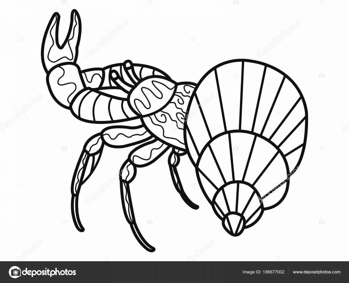 Colorful Mantis Crayfish Coloring Page