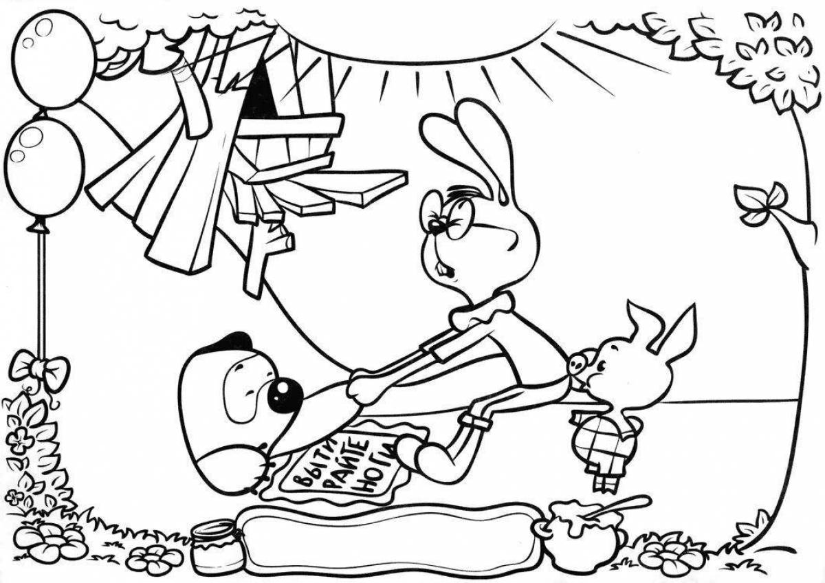 Bright coloring page away