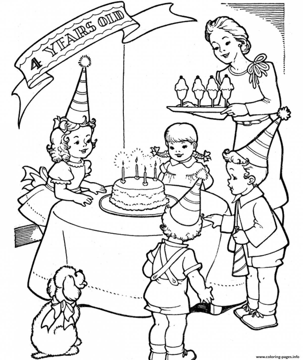 Ecstatic away coloring page
