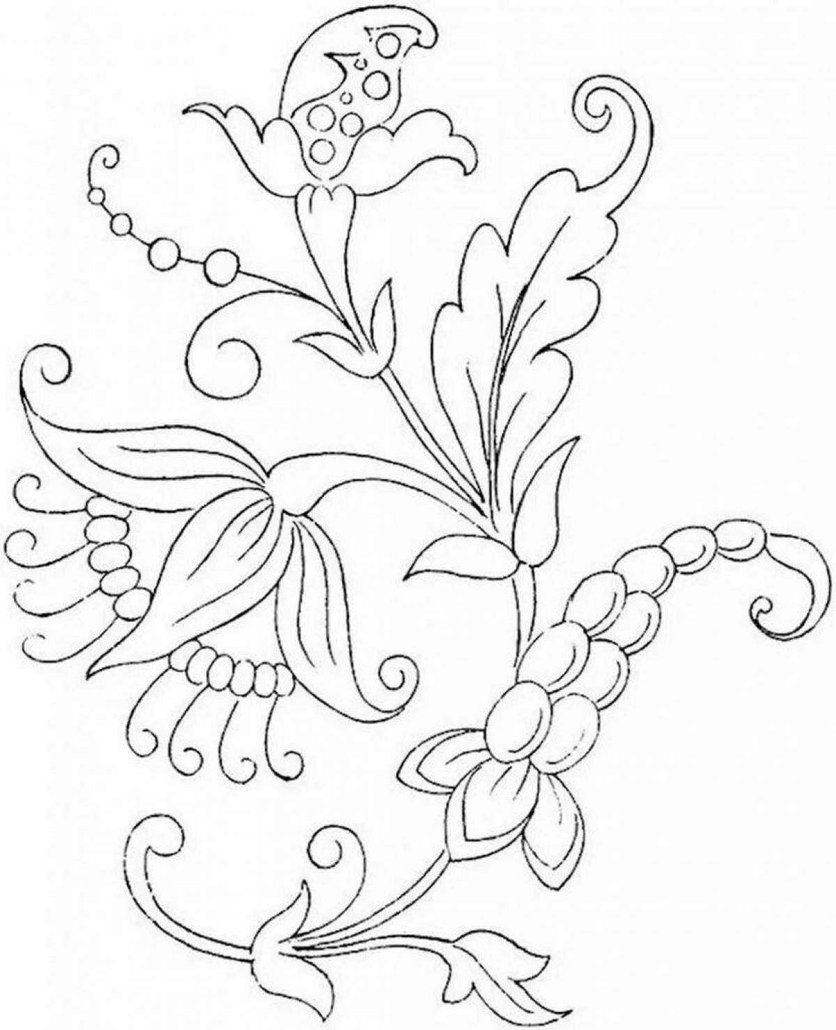 Playful russian coloring page
