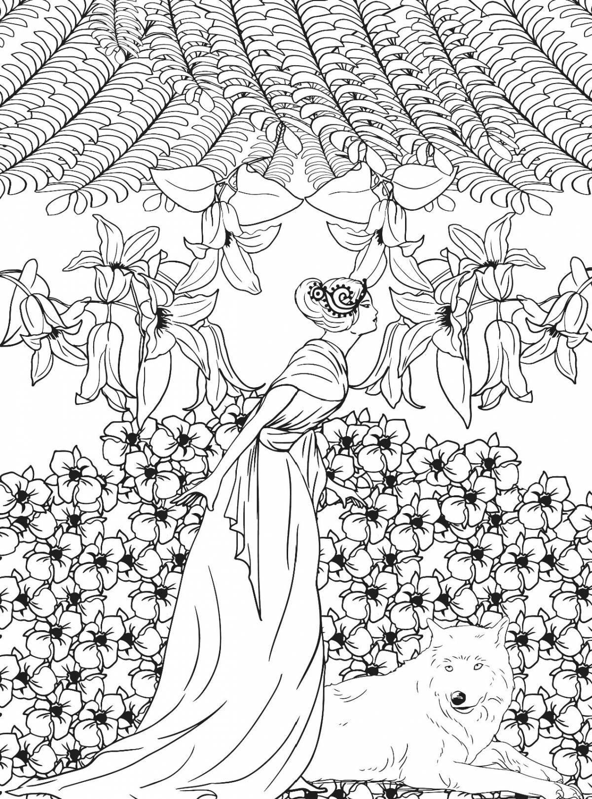 Soothing coloring book anti-stress forest
