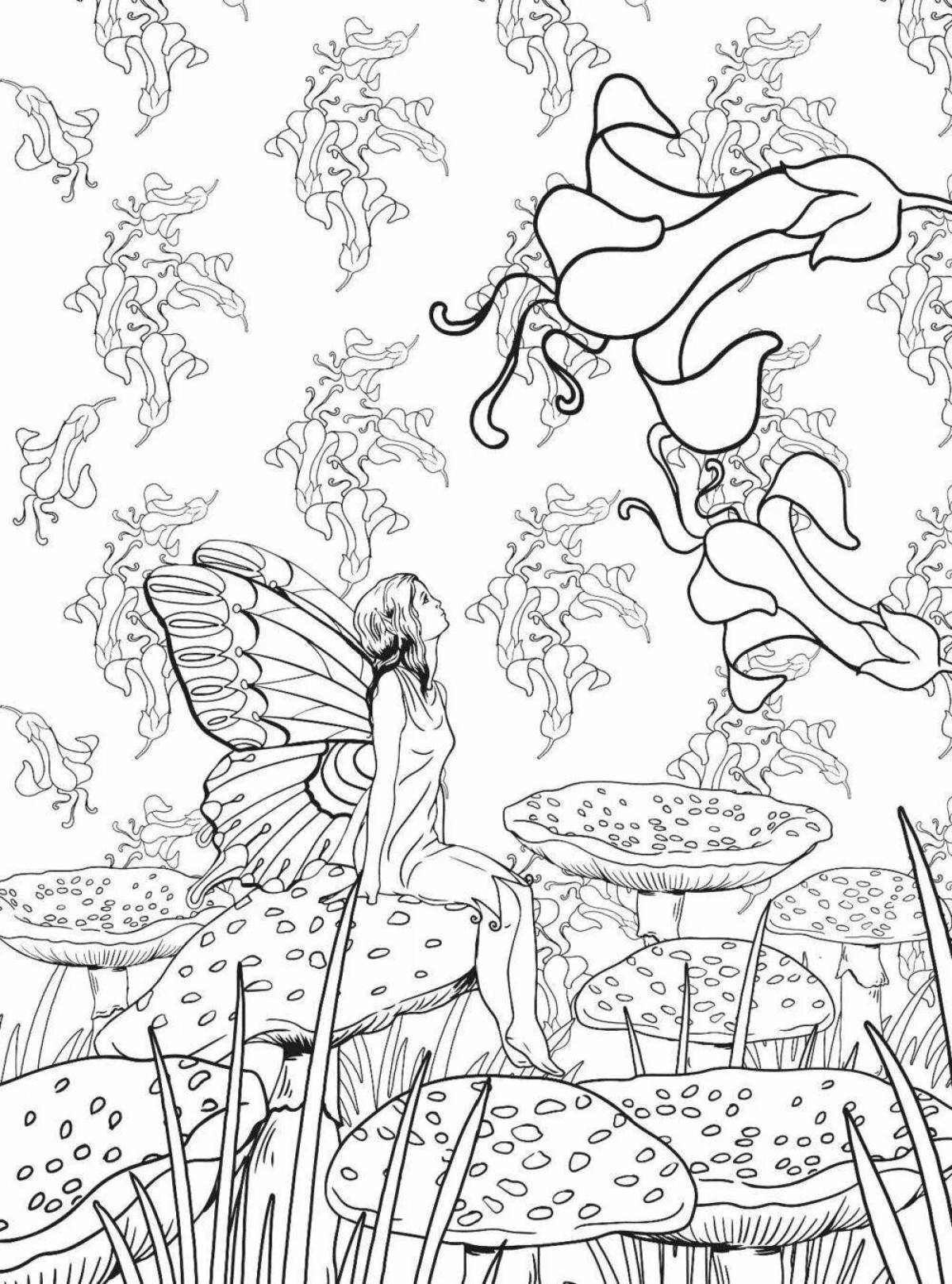 Exquisite anti-stress forest coloring book