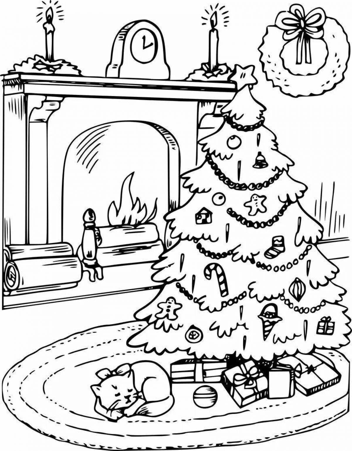 Color Crazy New Year's Eve coloring page