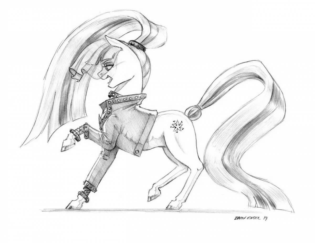 Jubilant ponyplay time coloring page