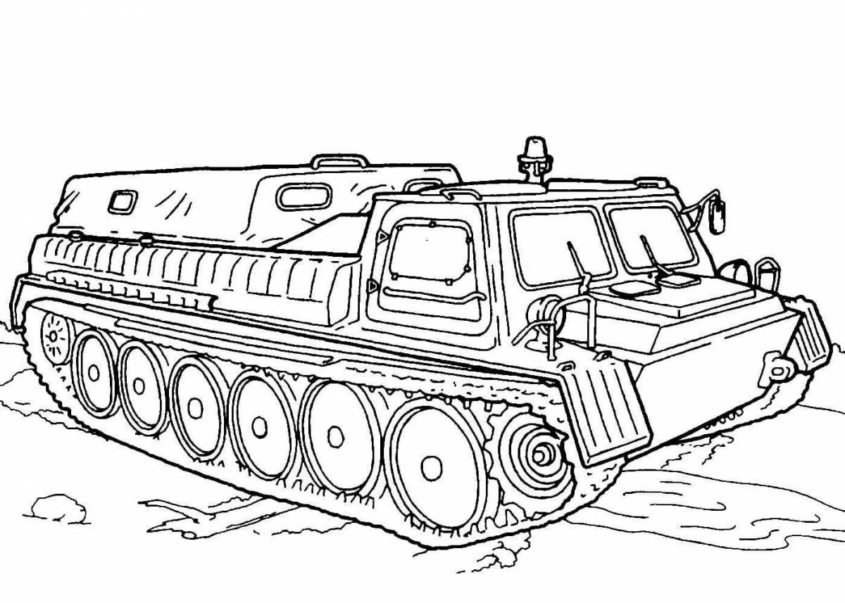 Невероятная раскраска «современный танк»