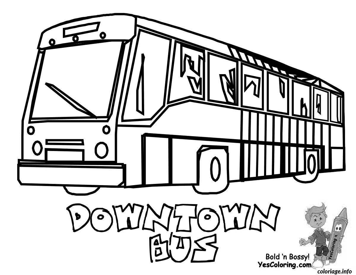 Coloring page charming passenger transport