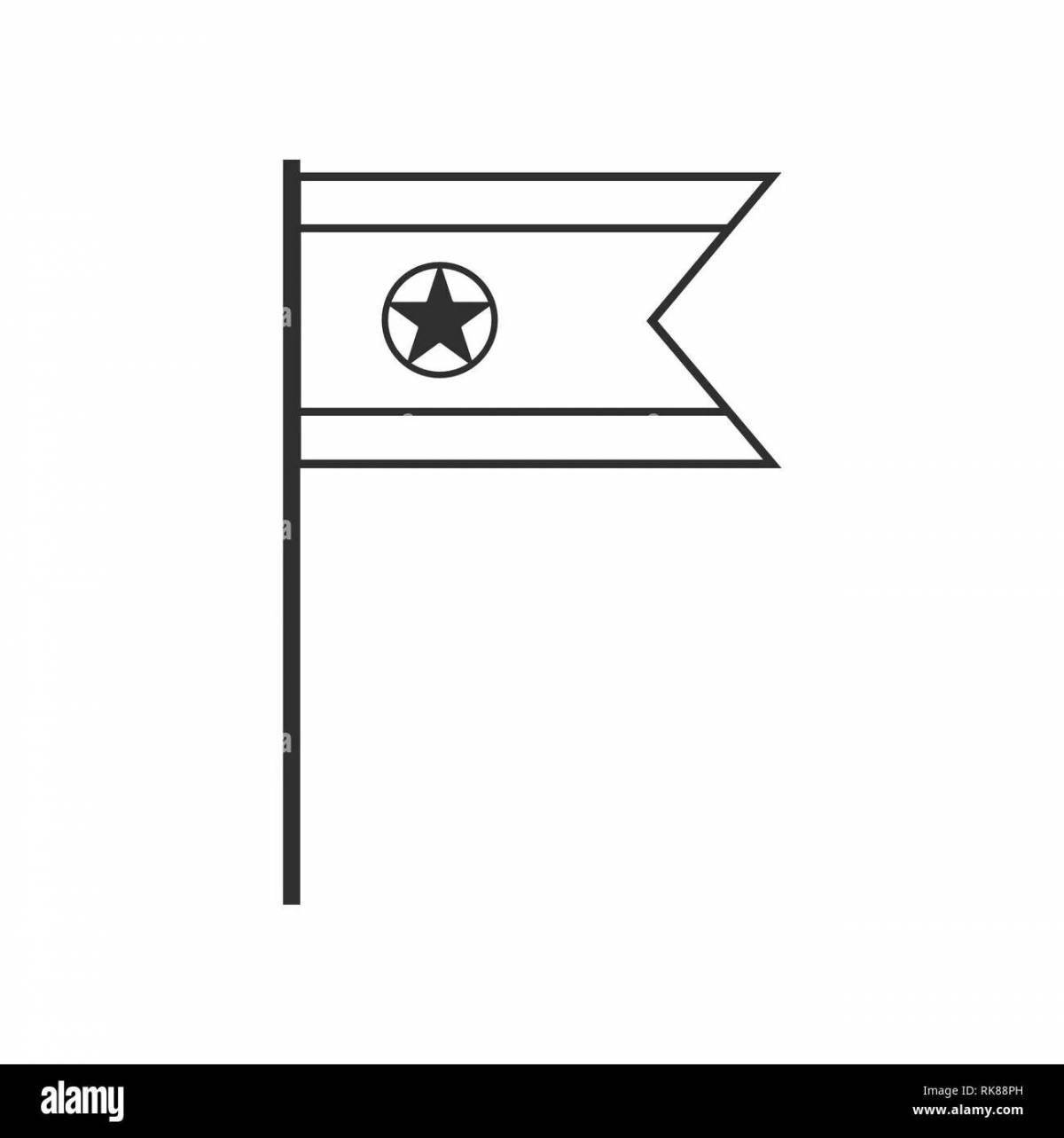 Adorable korea flag coloring page