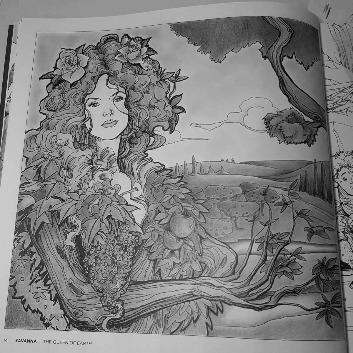 Photo Colorful tolkien world coloring page