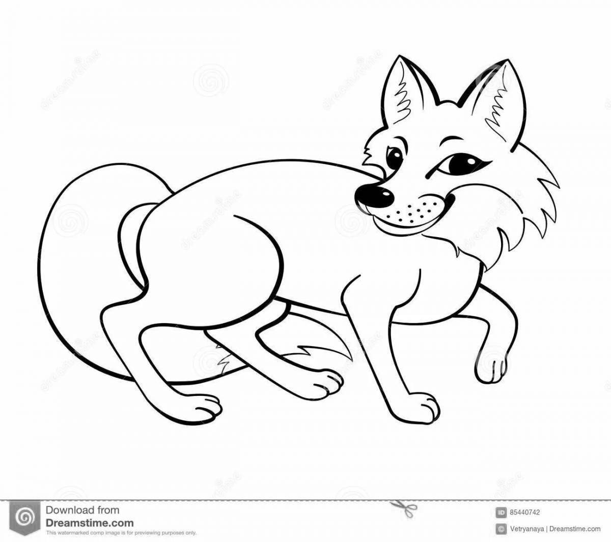 Coloring page daring cunning fox