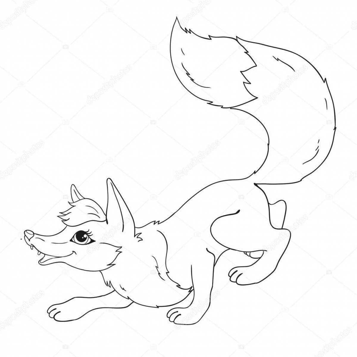 Coloring book gorgeous sly fox