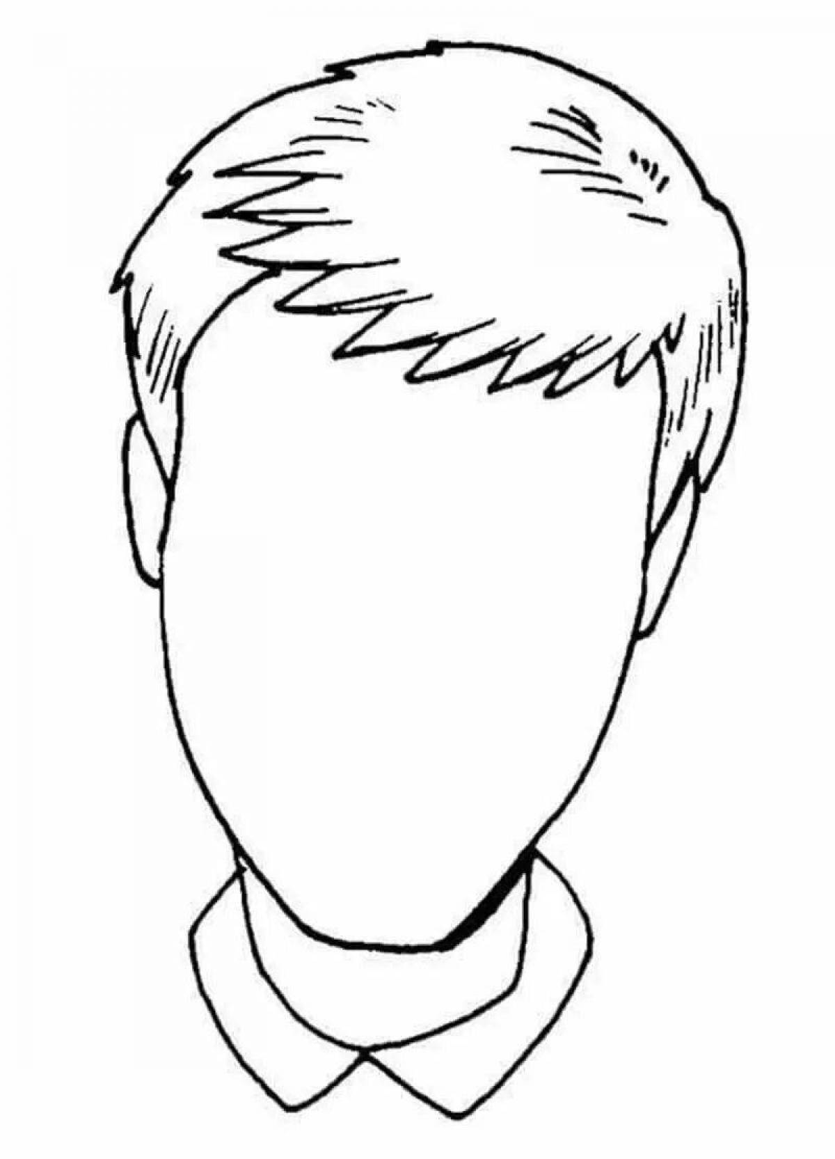 Colorful face coloring page