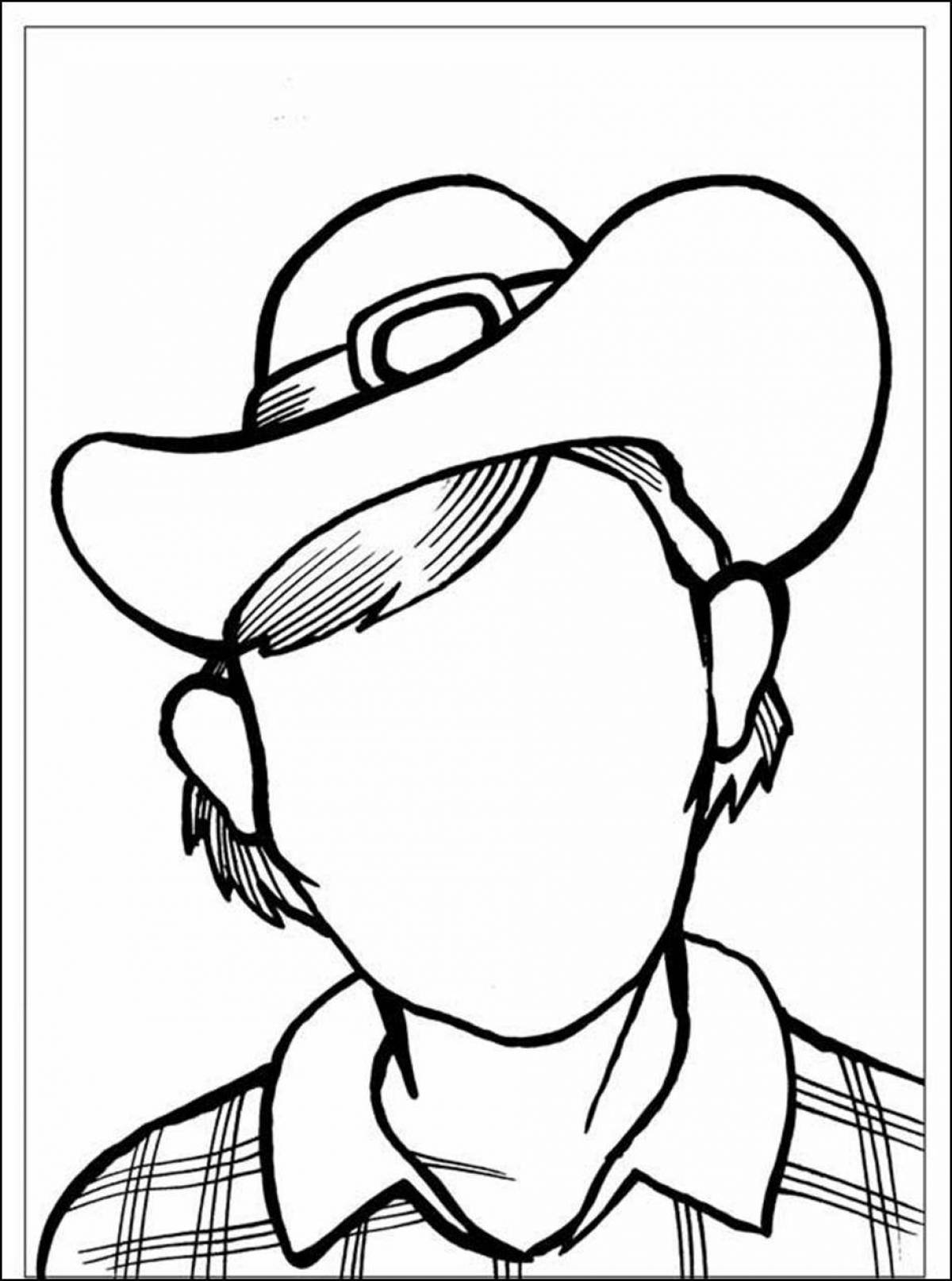 Glowing face coloring page