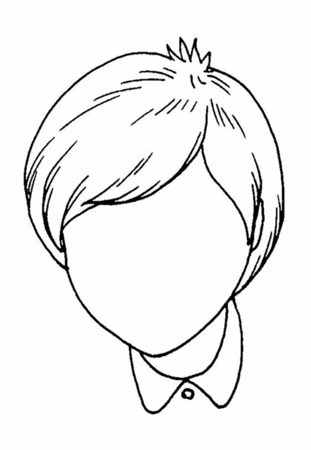 Bright face coloring page