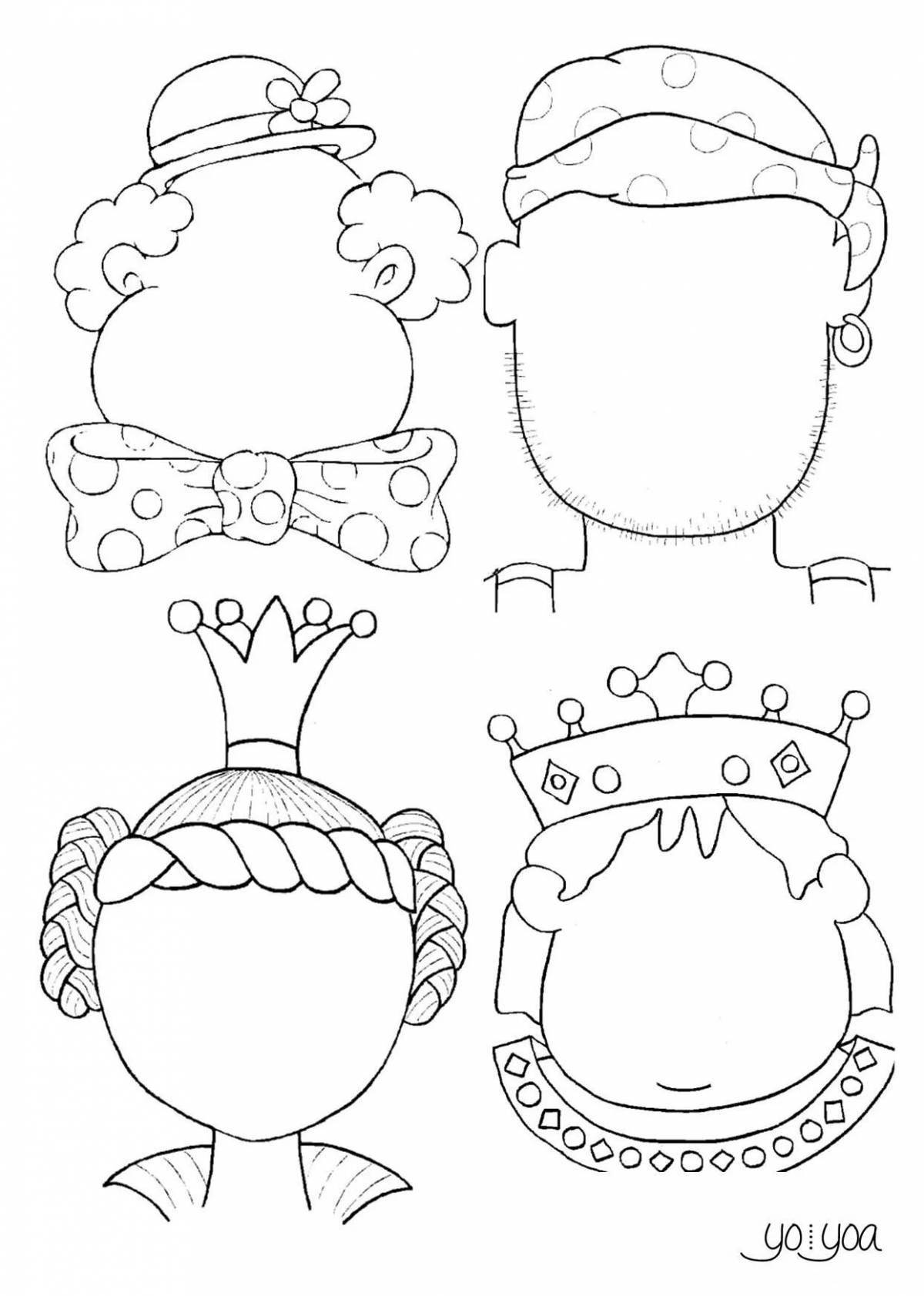 Enthusiastic face coloring page