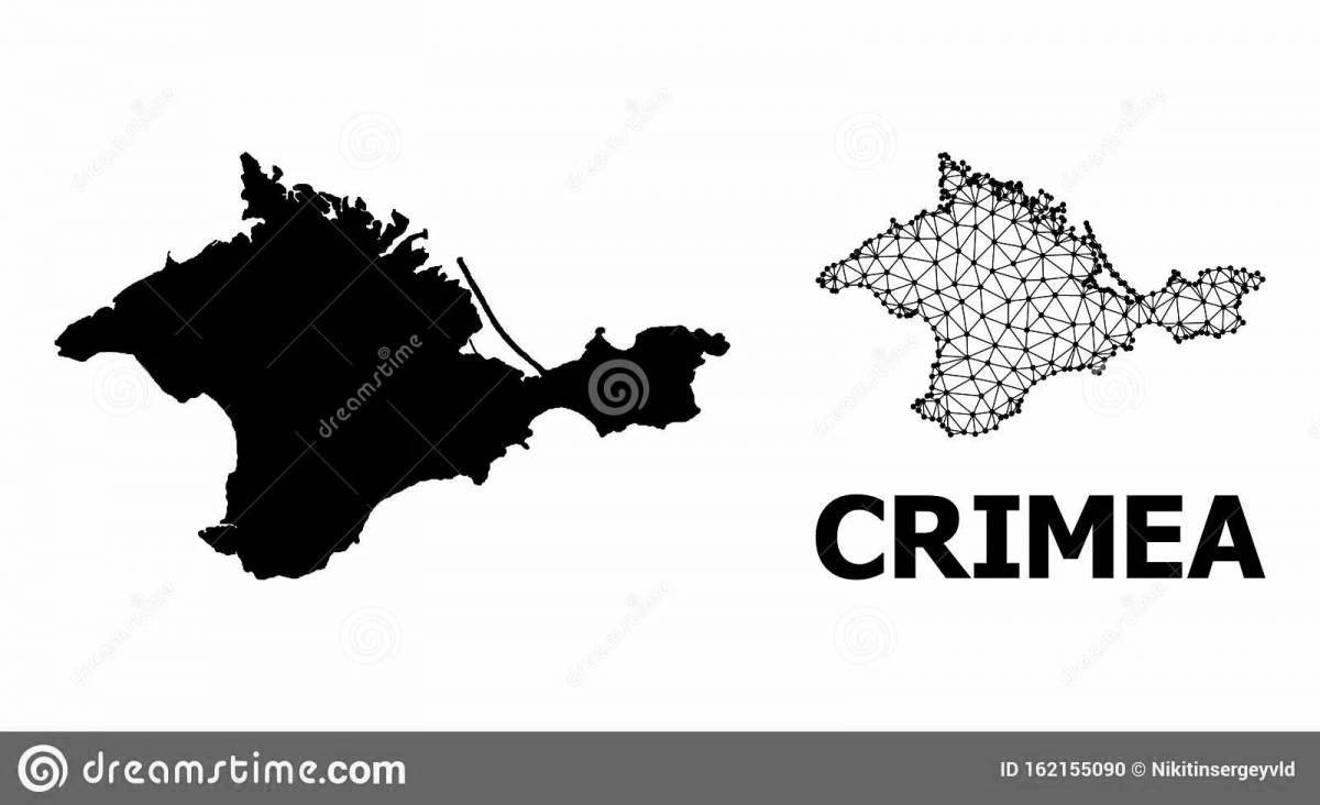 Fascinating coloring map of Crimea