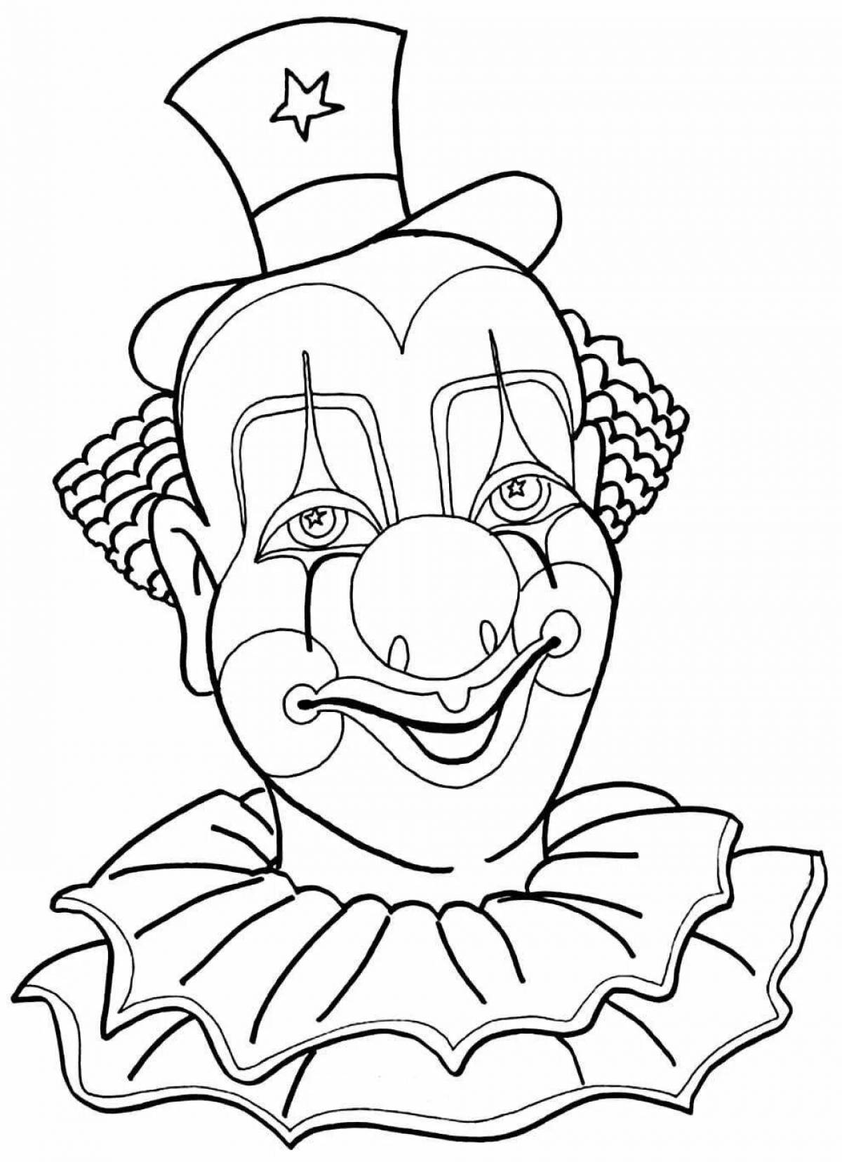 Attractive clown mask coloring book
