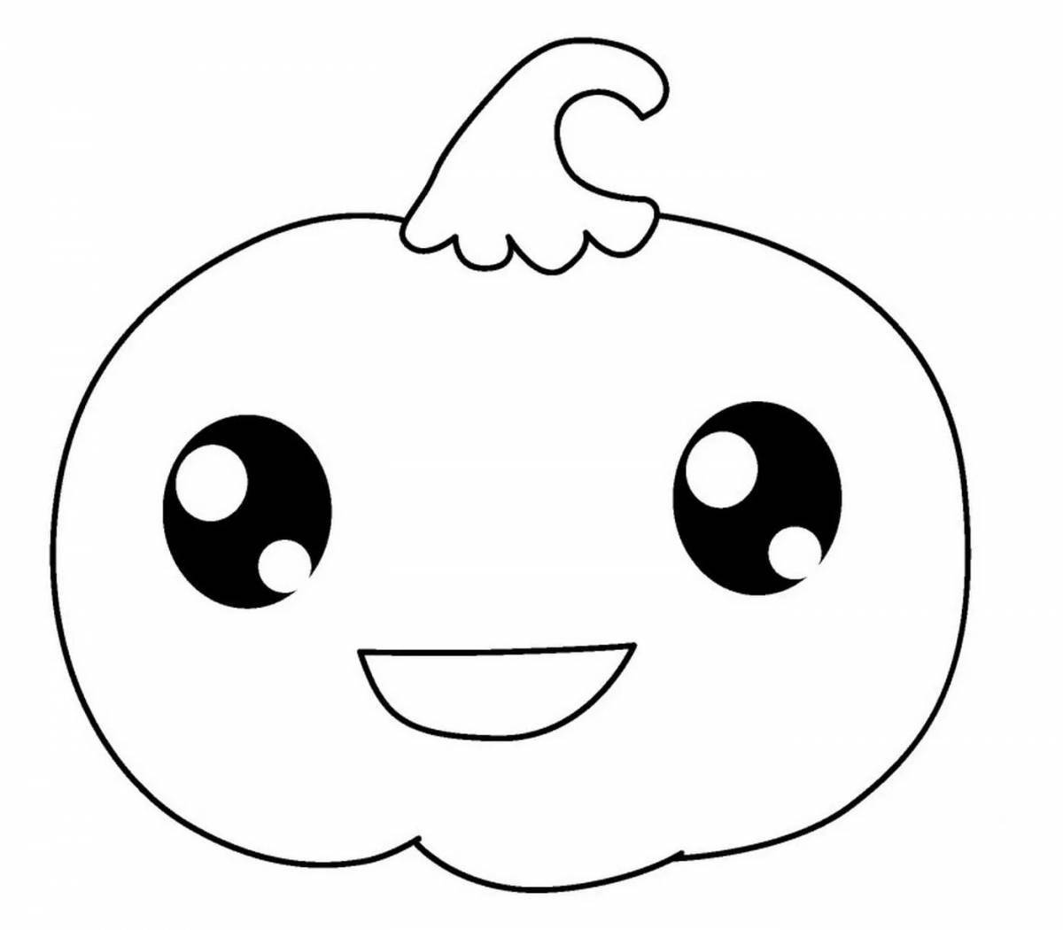 Wonderful kawaii food coloring page