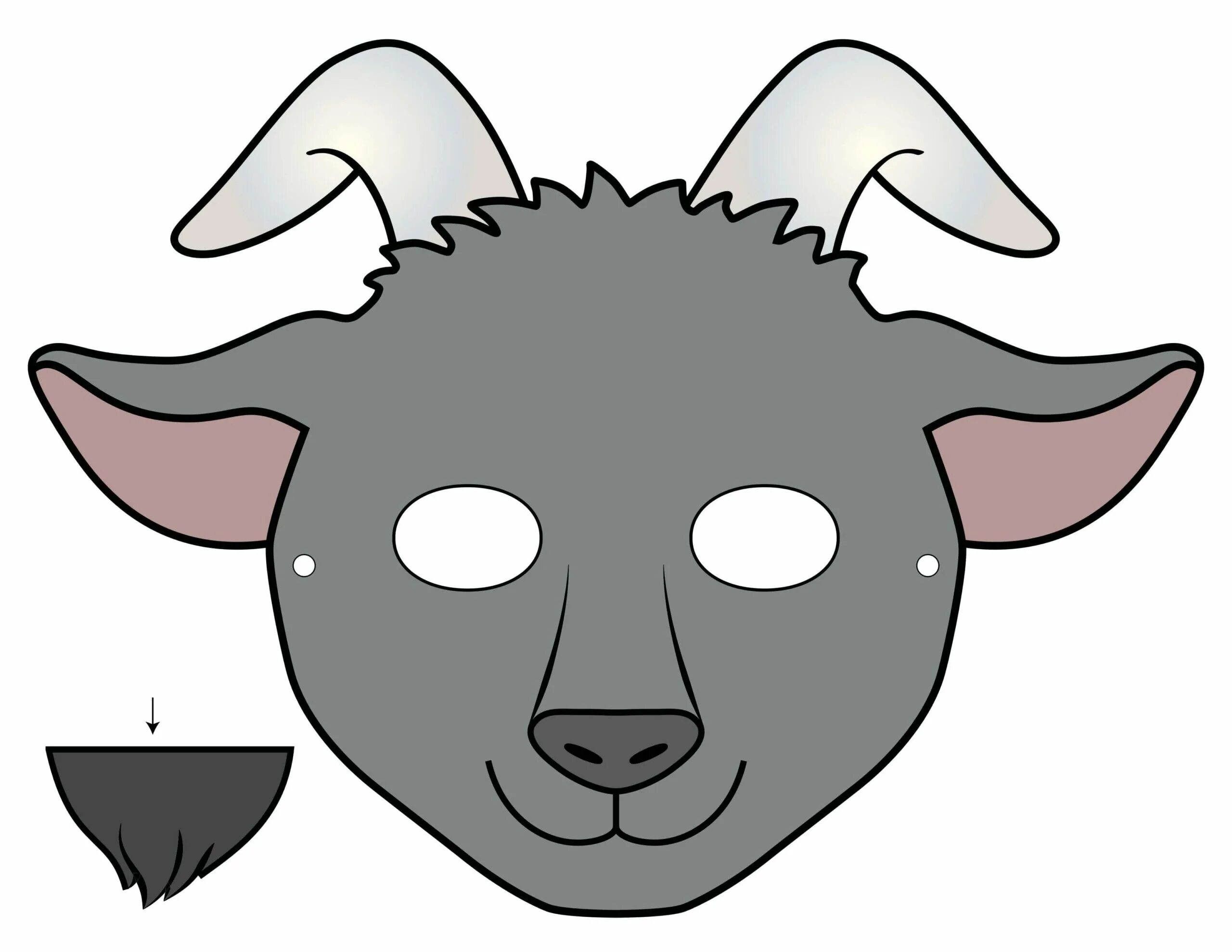 Coloring creative goat mask
