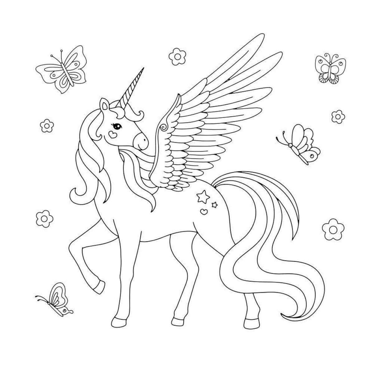 Major coloring clock unicorn