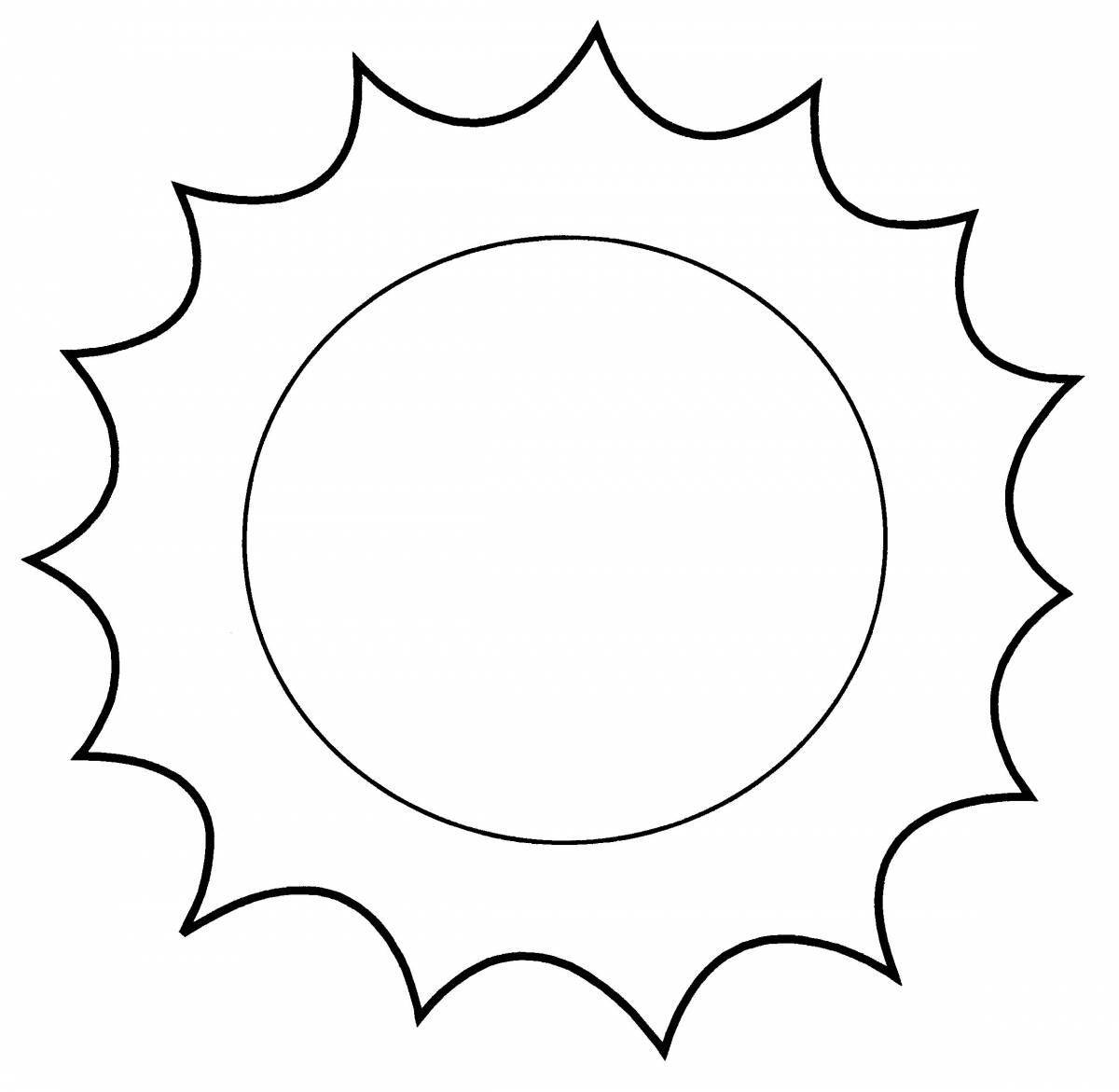 Holiday sun coloring page