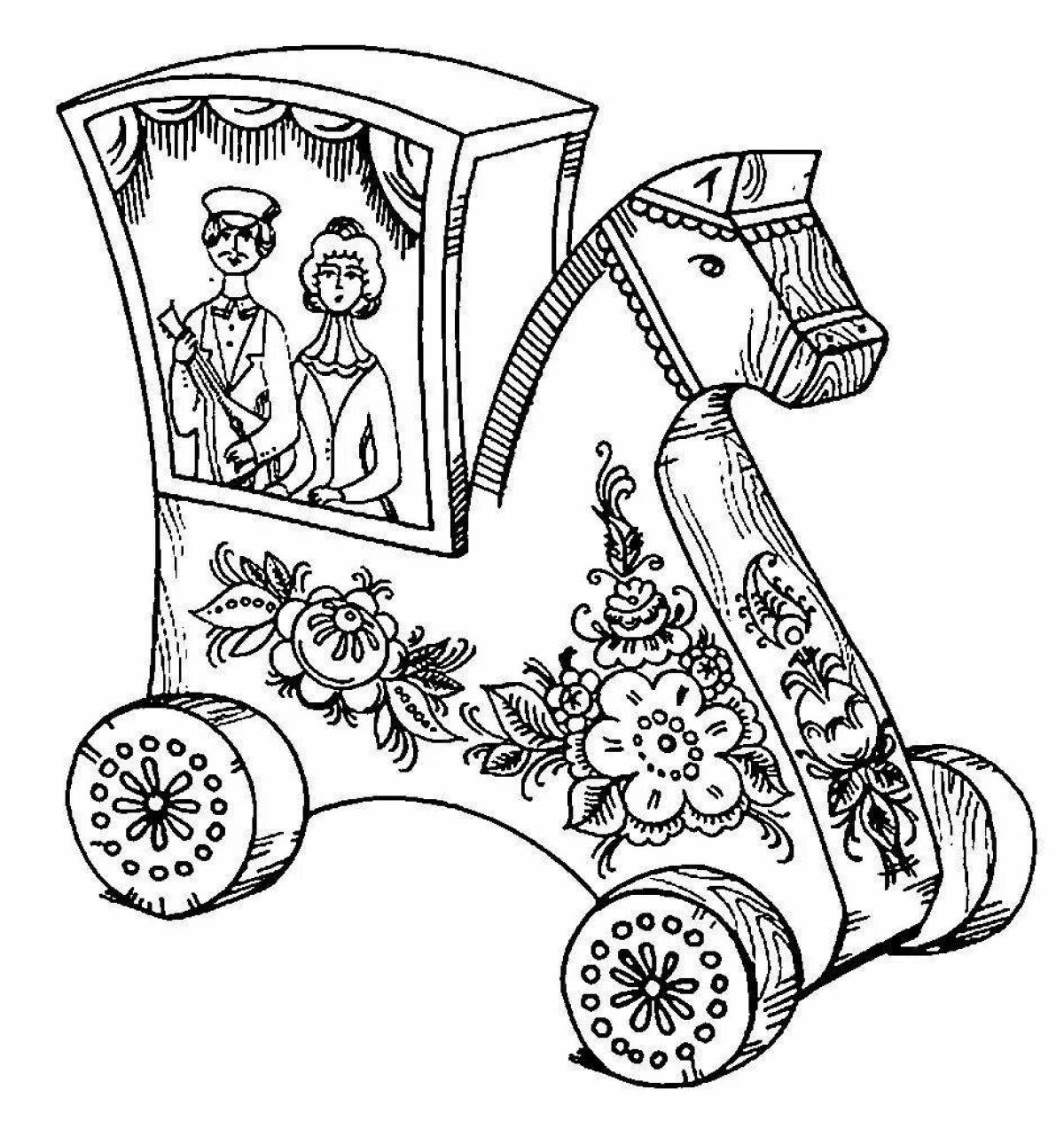 Delightful Khokhloma coloring toy