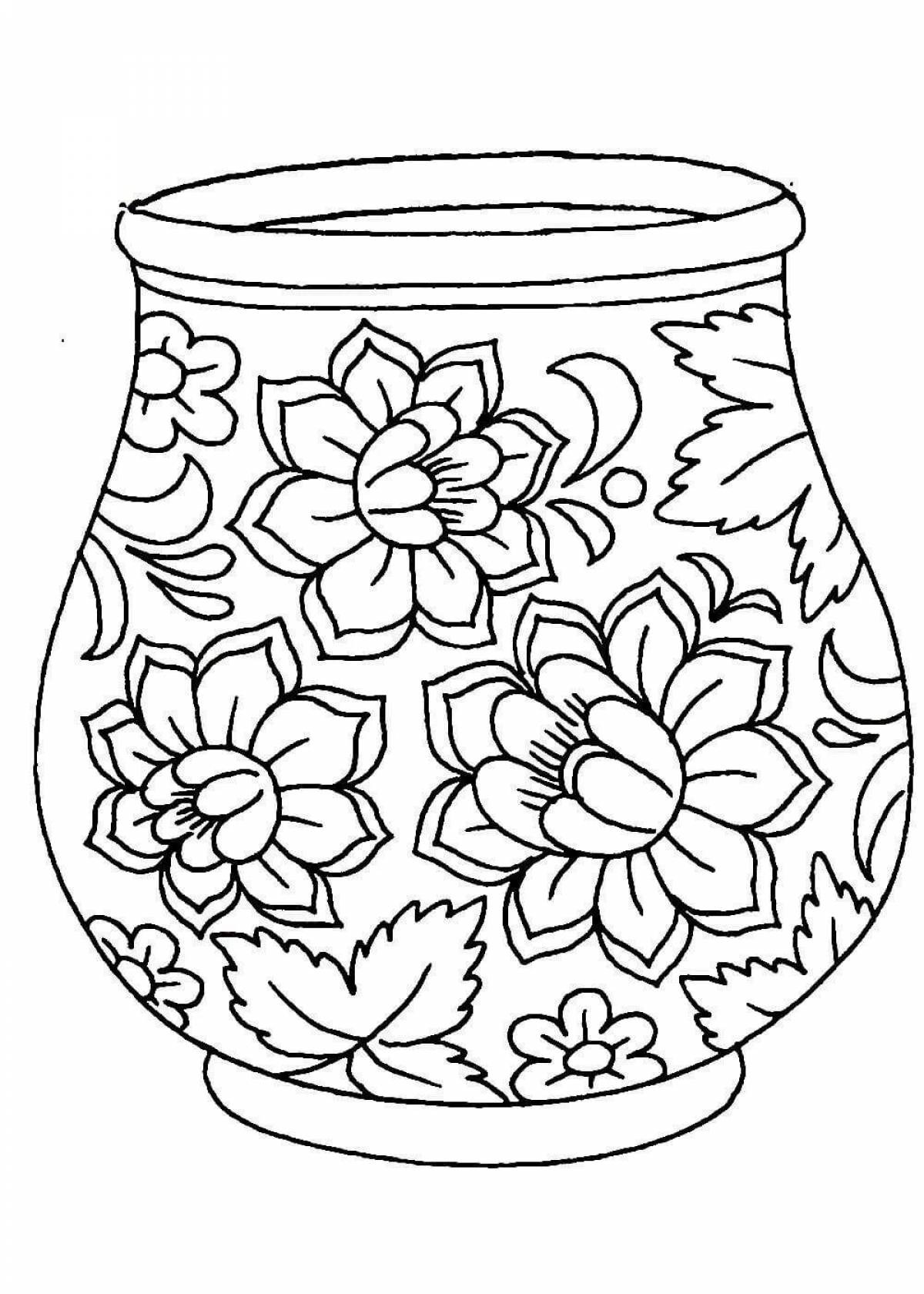 Coloring book glamor Khokhloma toy