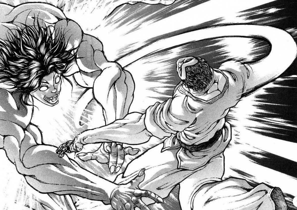 Baki's gorgeous fighter coloring page