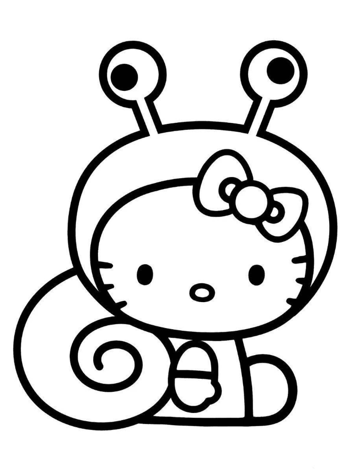 Kuromi seal funny coloring page