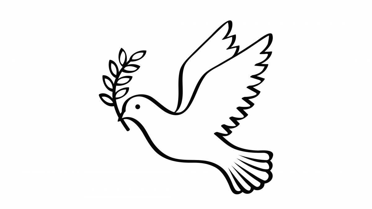 Glorious dove of victory coloring page