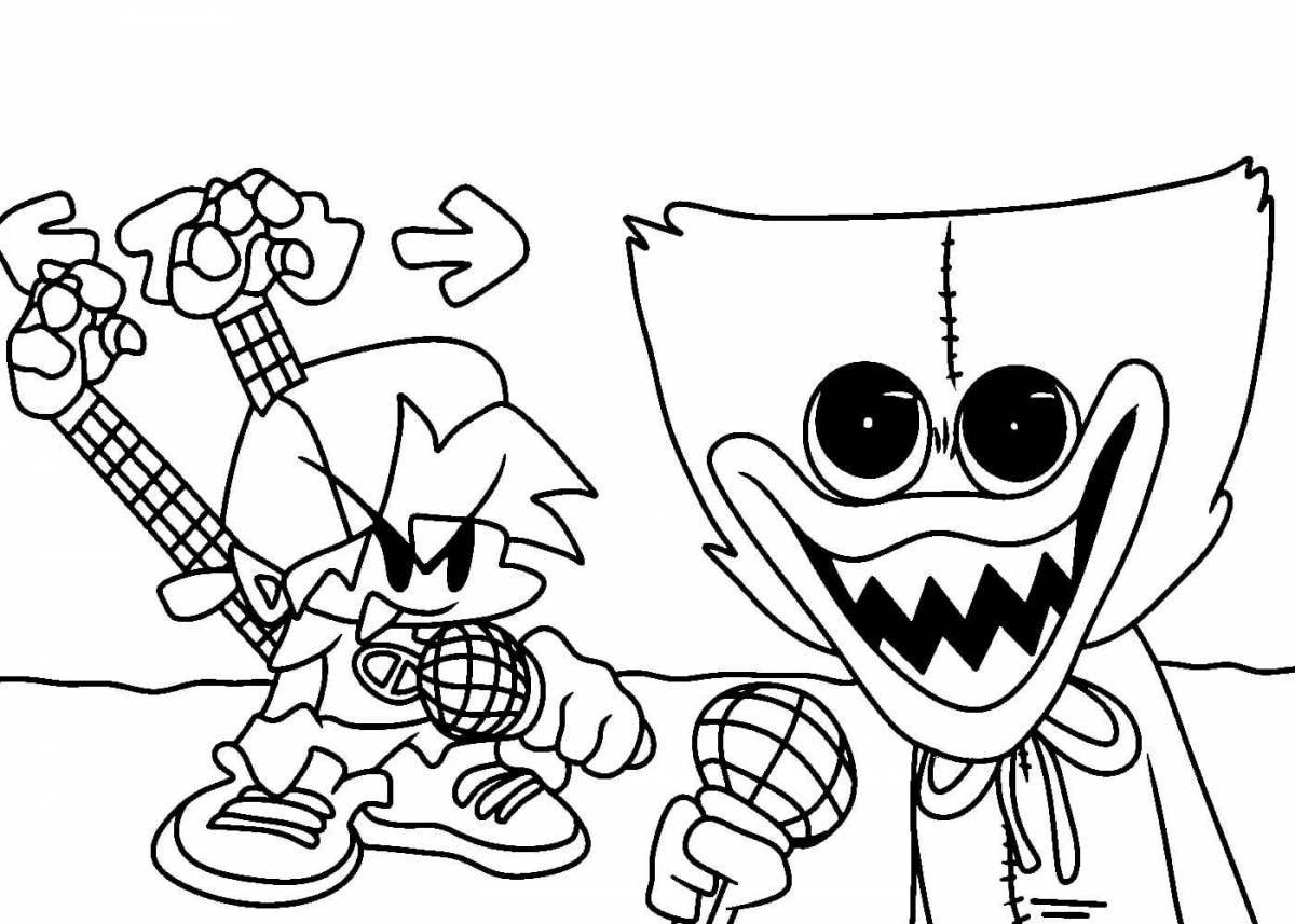 Coloring gentle haggy waggie