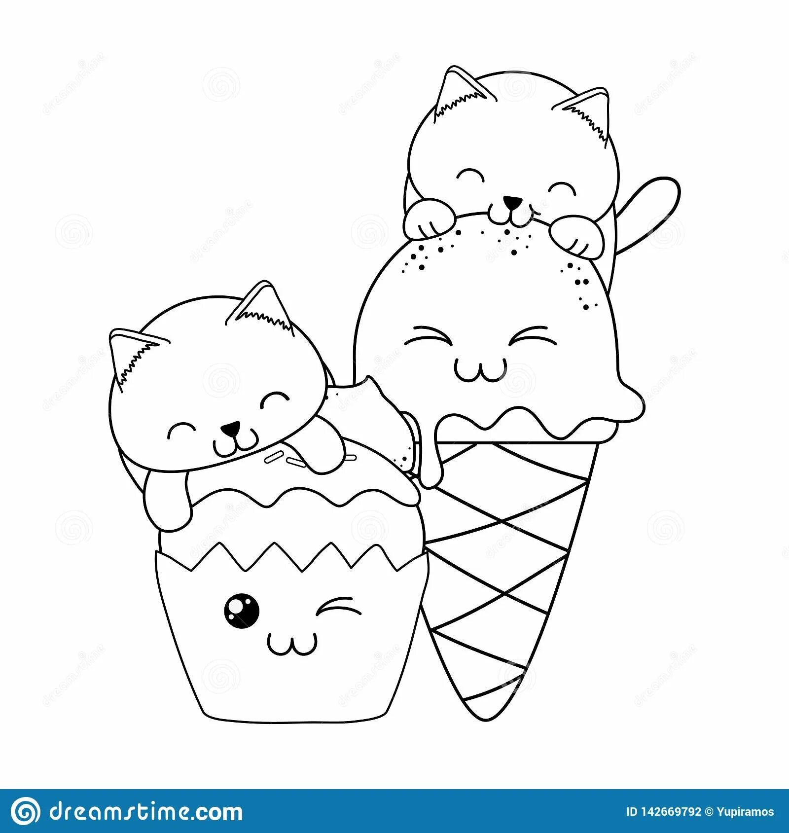 Кот мороженое #4