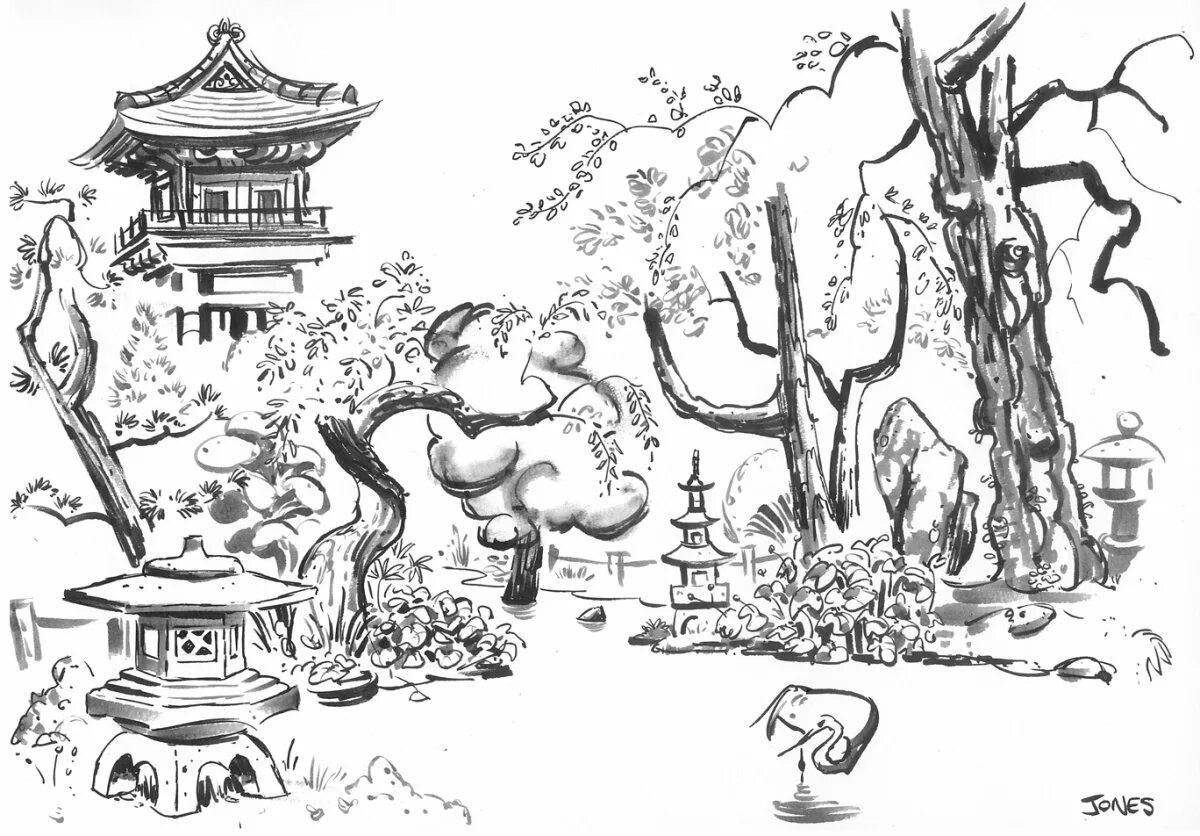 Coloring page dazzling chinese motif