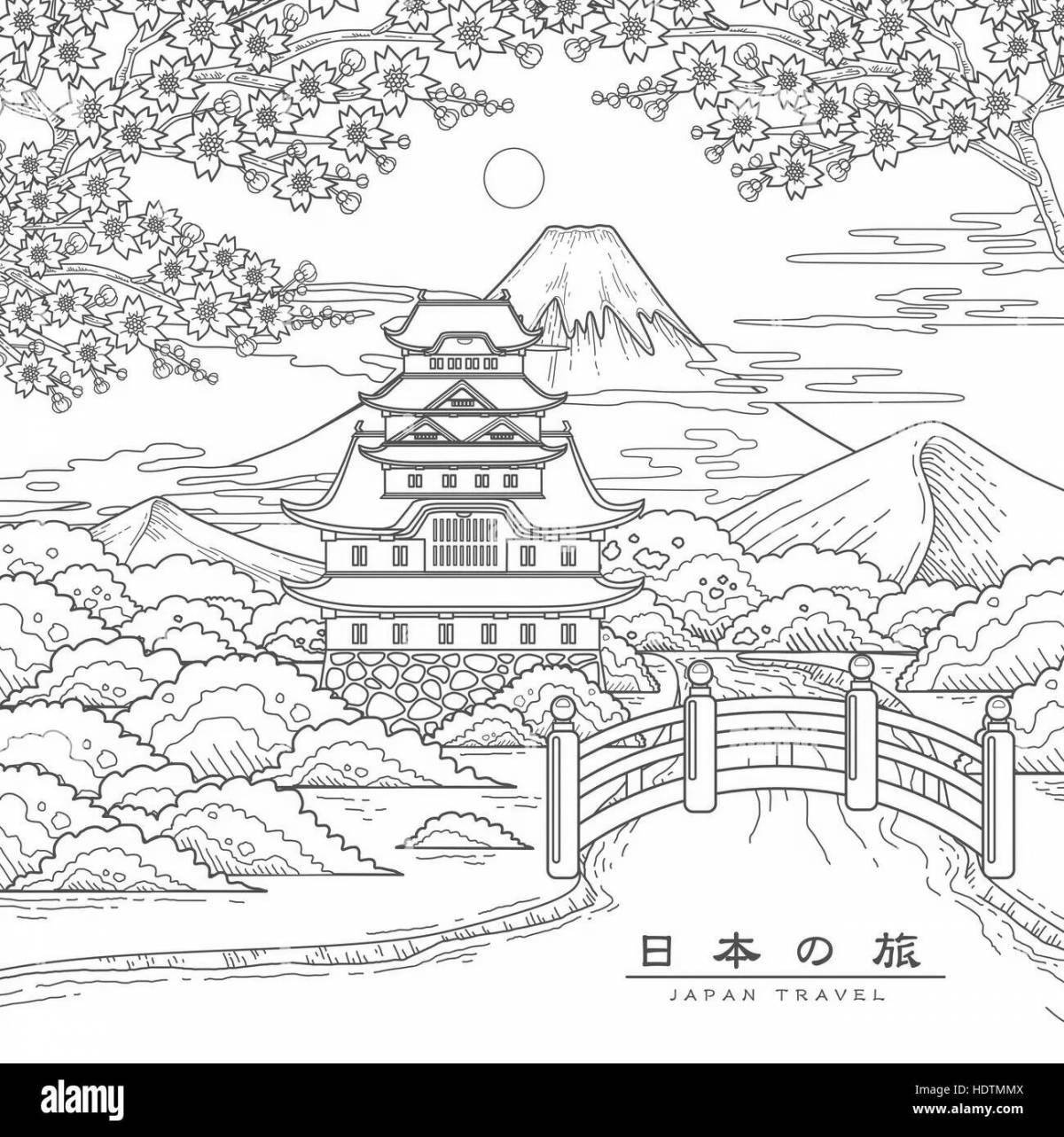 Chinese glamor coloring page