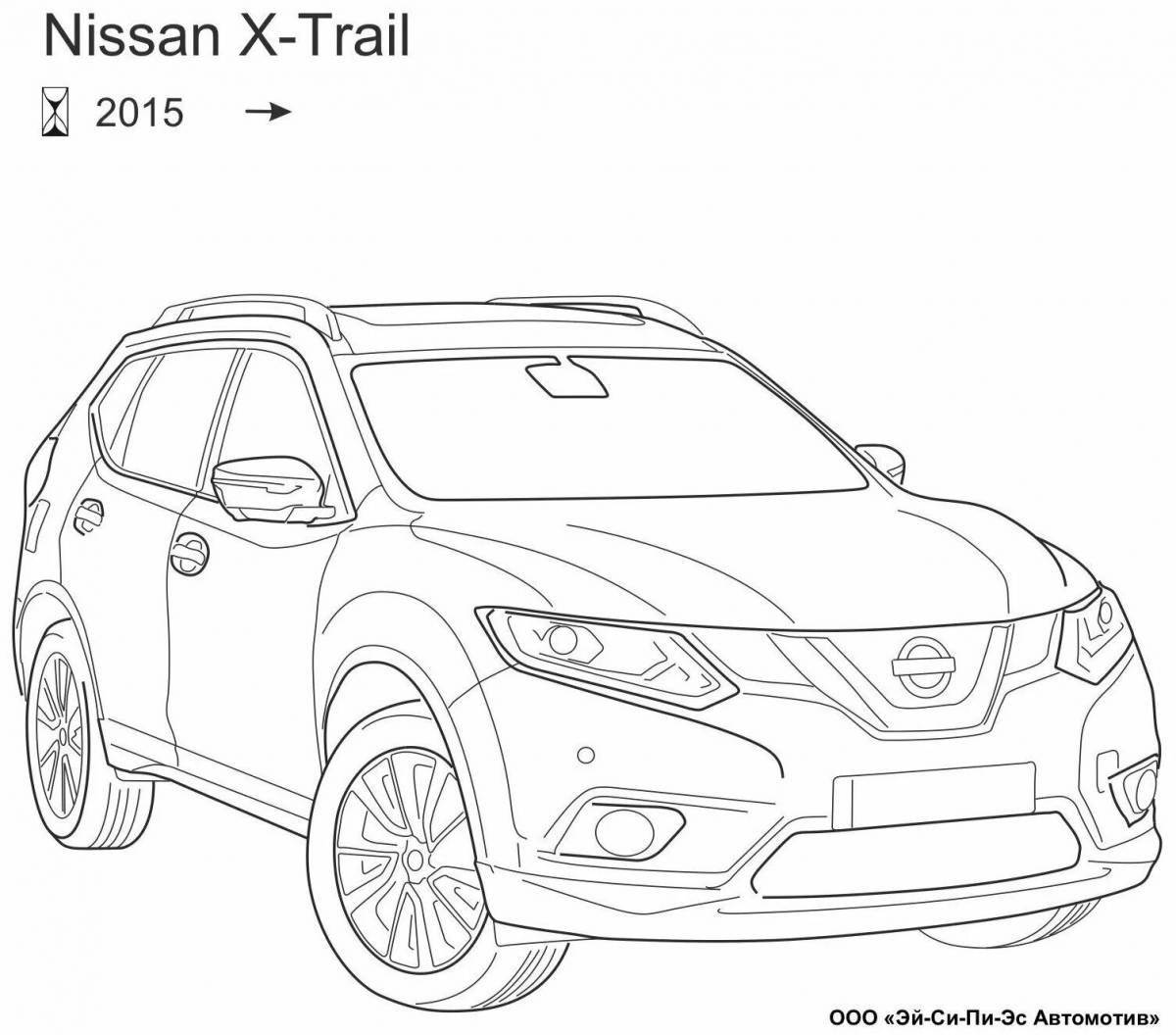 Раскраска Nissan x-Trail t32