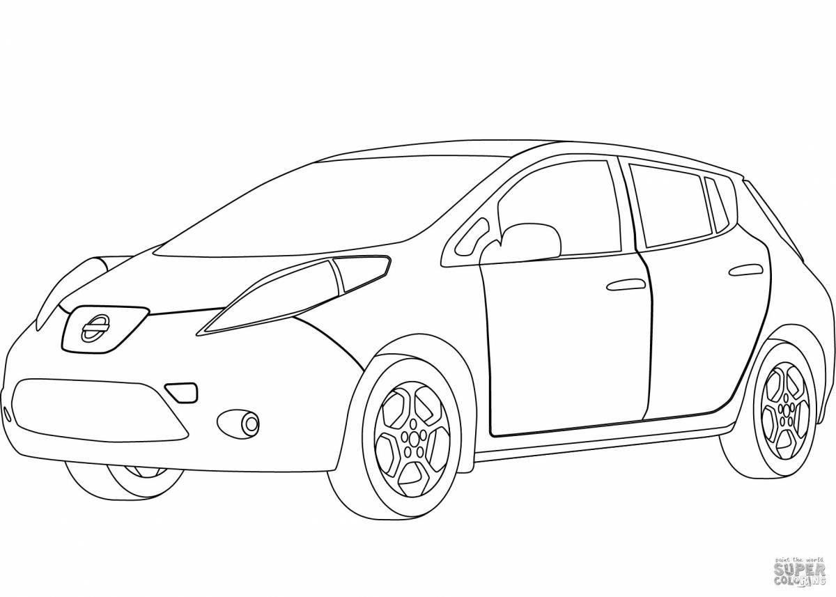 Coloring elegant nissan beetle