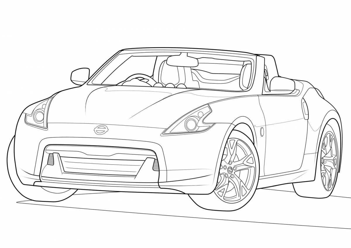 Coloring page stylish nissan beetle