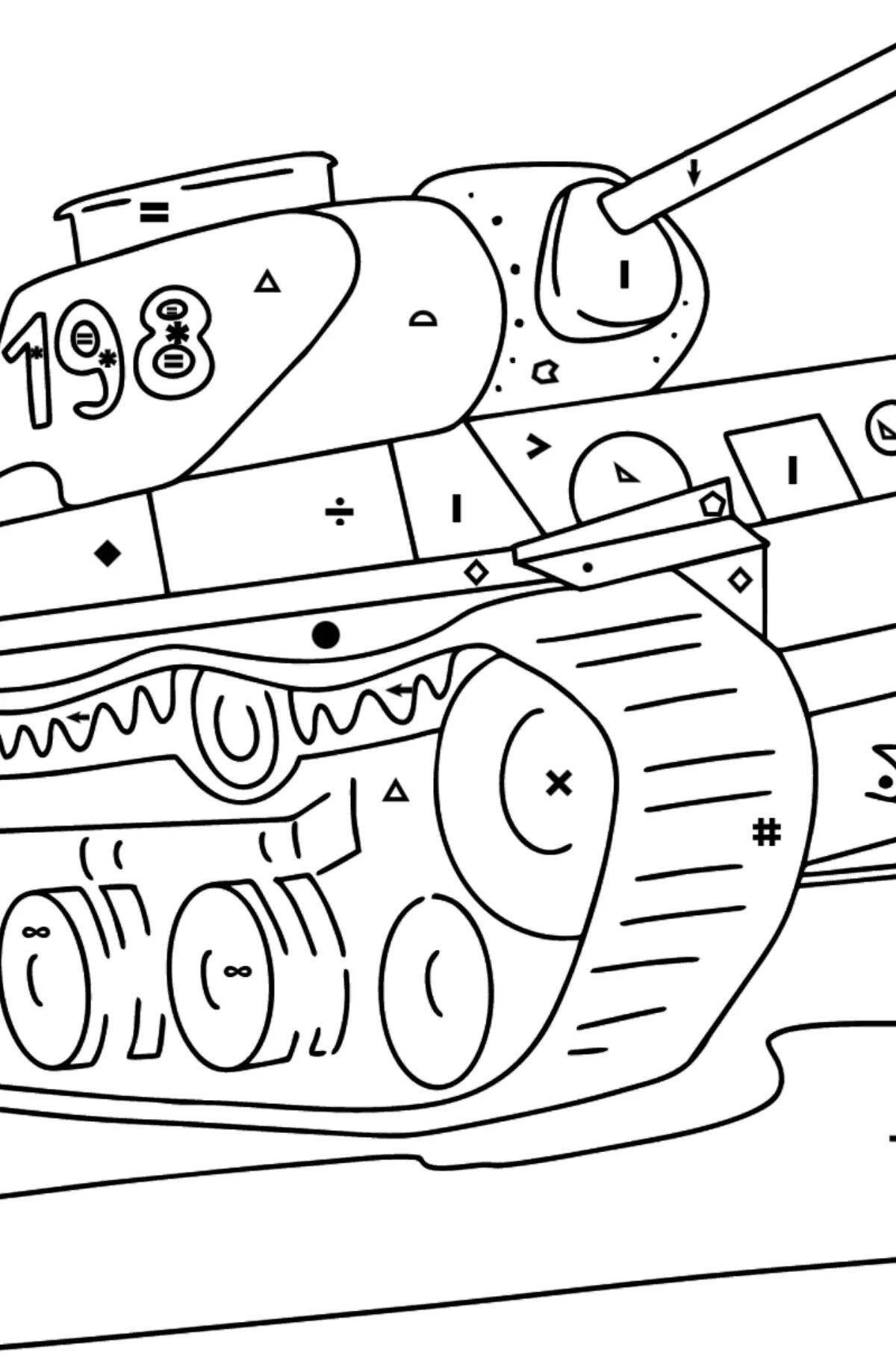 Bright kv1 tank coloring page