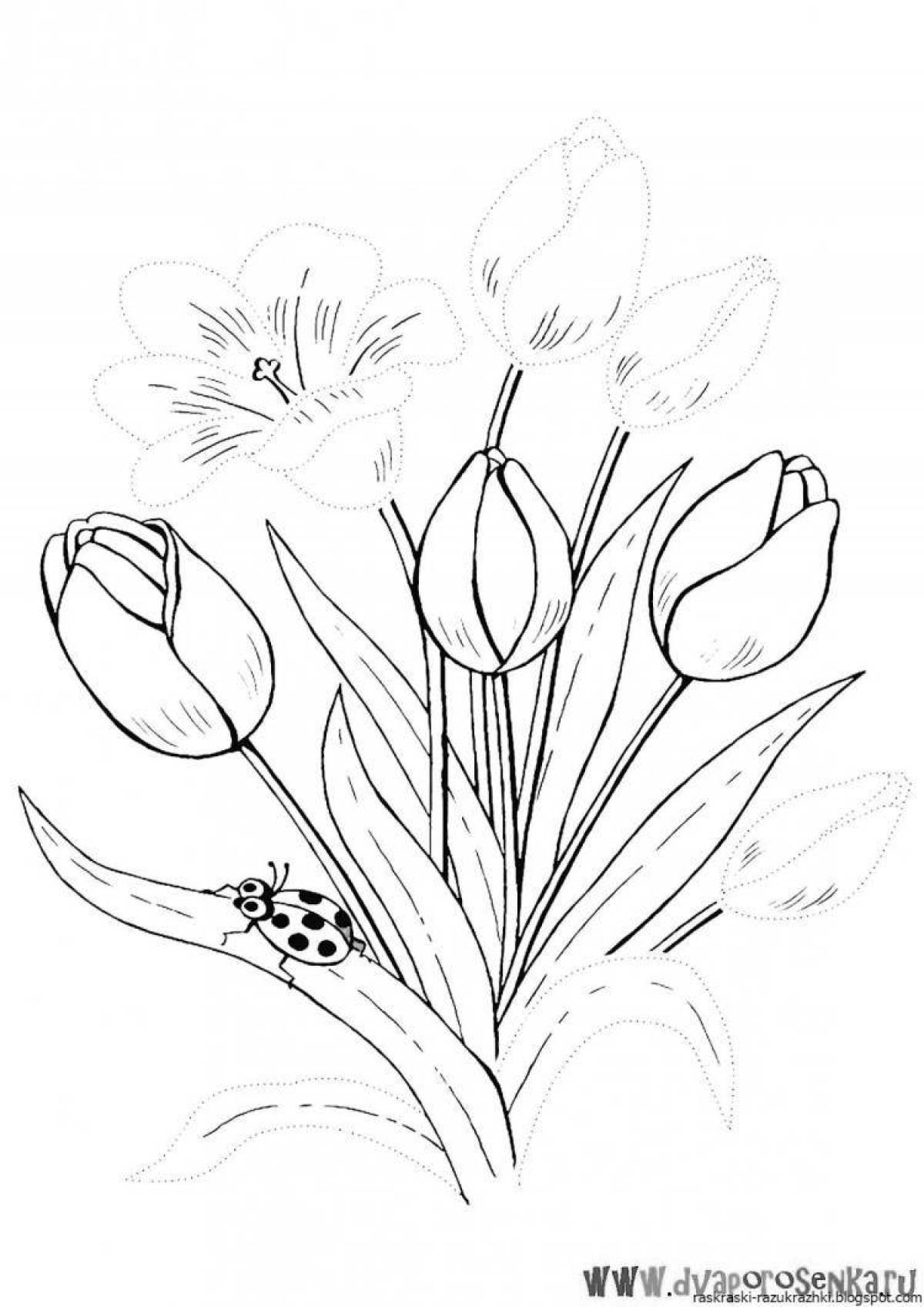 Violent tulip coloring book
