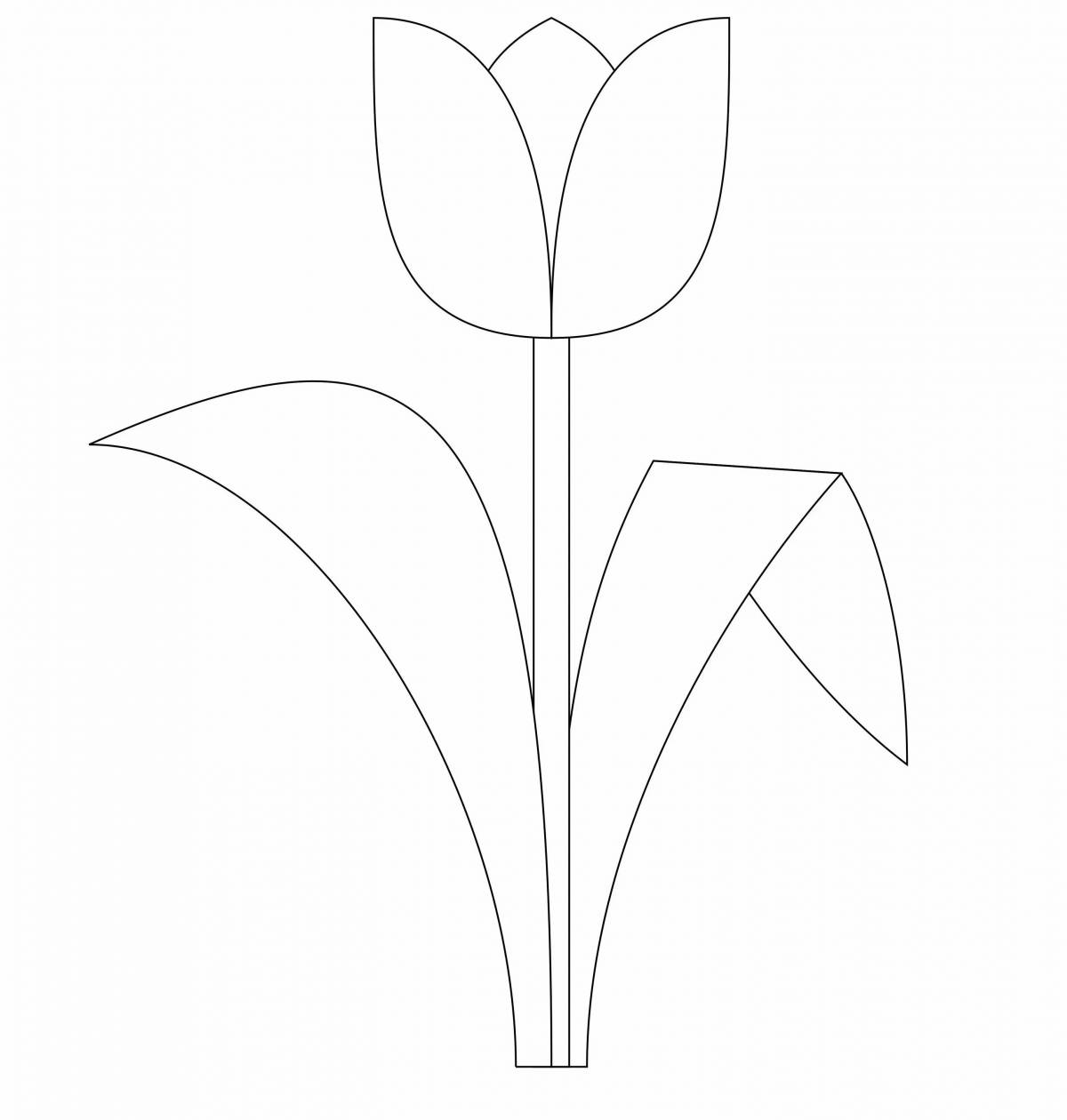 Раскраска возвышенный тюльпан