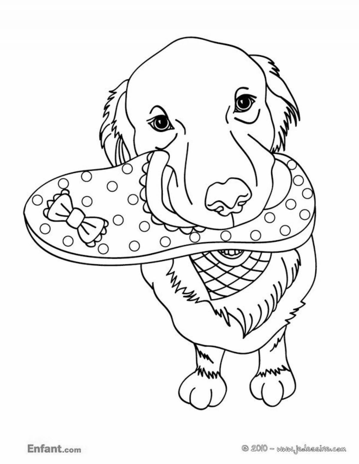Coloring page adorable spiral dog